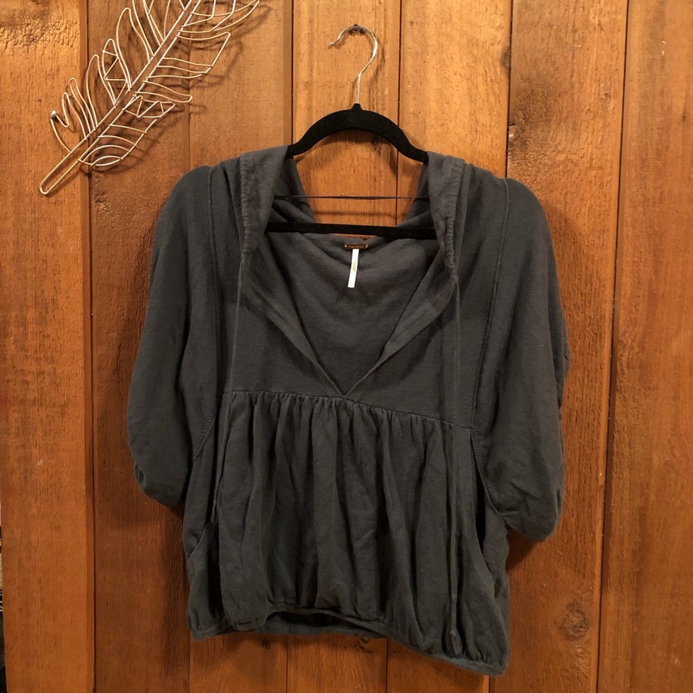 Free People Short Sleeve Hoodie